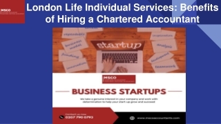 London Life Individual Services: Benefits of Hiring a Chartered Accountant