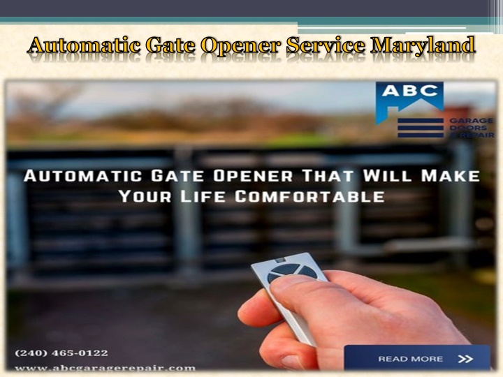 automatic gate opener service maryland