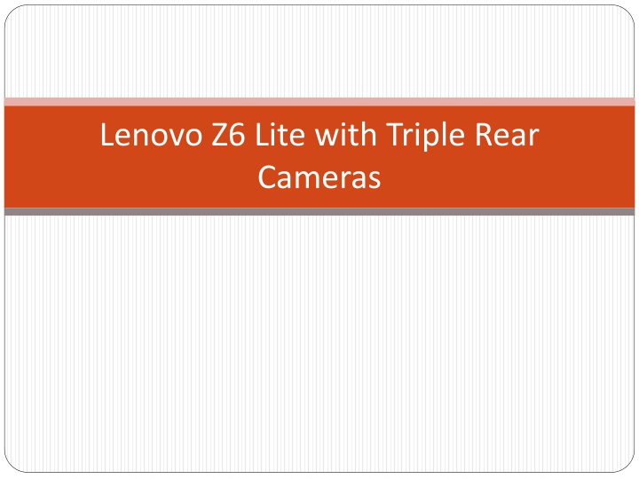 lenovo z6 lite with triple rear cameras