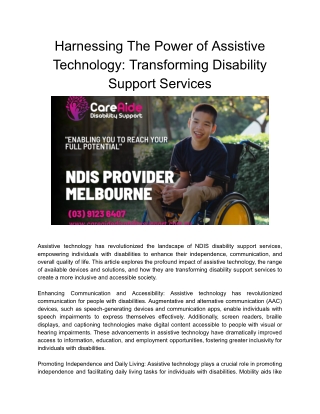 Careaide Disability - NDIS Provider Werribee