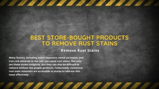 Best Store-Bought Products To Remove Rust Stains