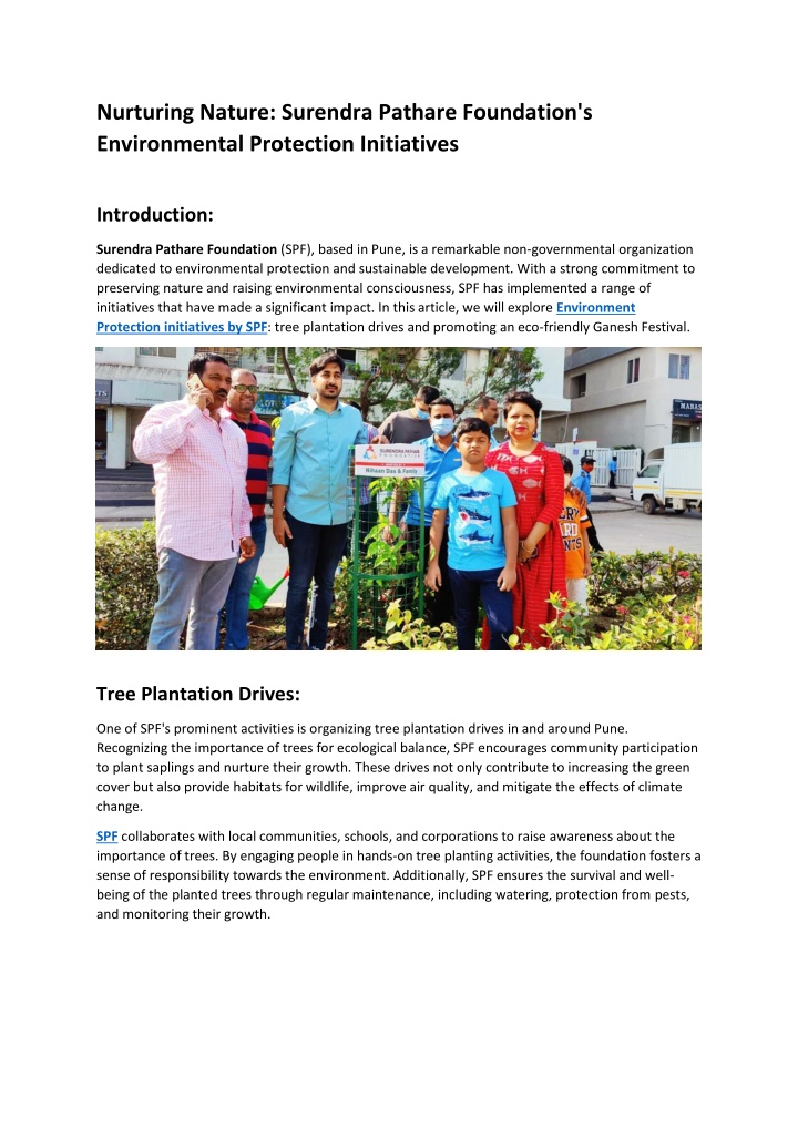 nurturing nature surendra pathare foundation