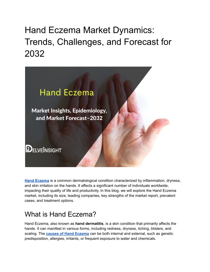 hand eczema market dynamics trends challenges