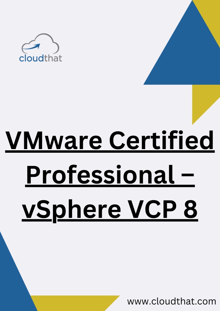 vmware certified professional vsphere vcp 8