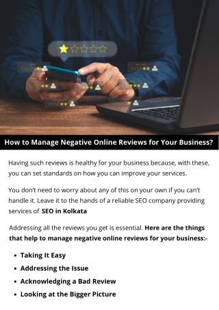 how to manage negative online reviews for your