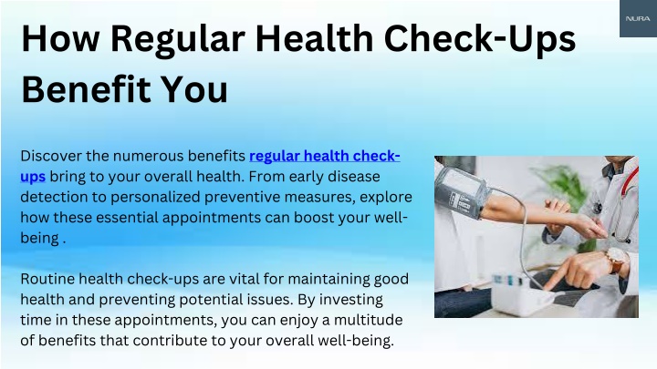 how regular health check ups benefit you