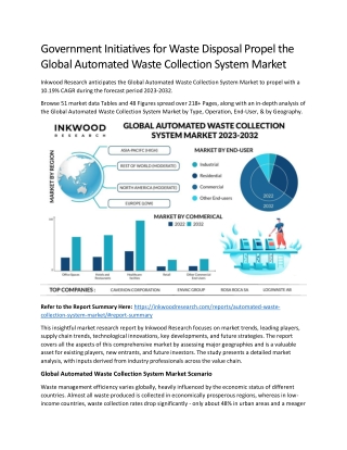 Government Initiatives for Waste Disposal Propel the Global Automated Waste Collection System Market