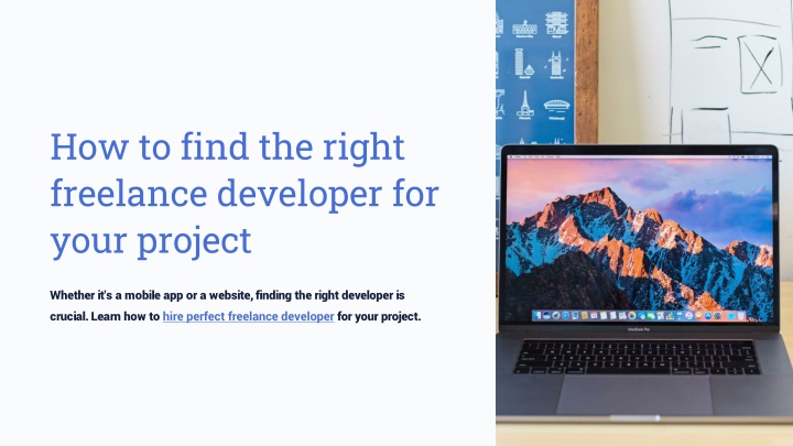 how to find the right freelance developer