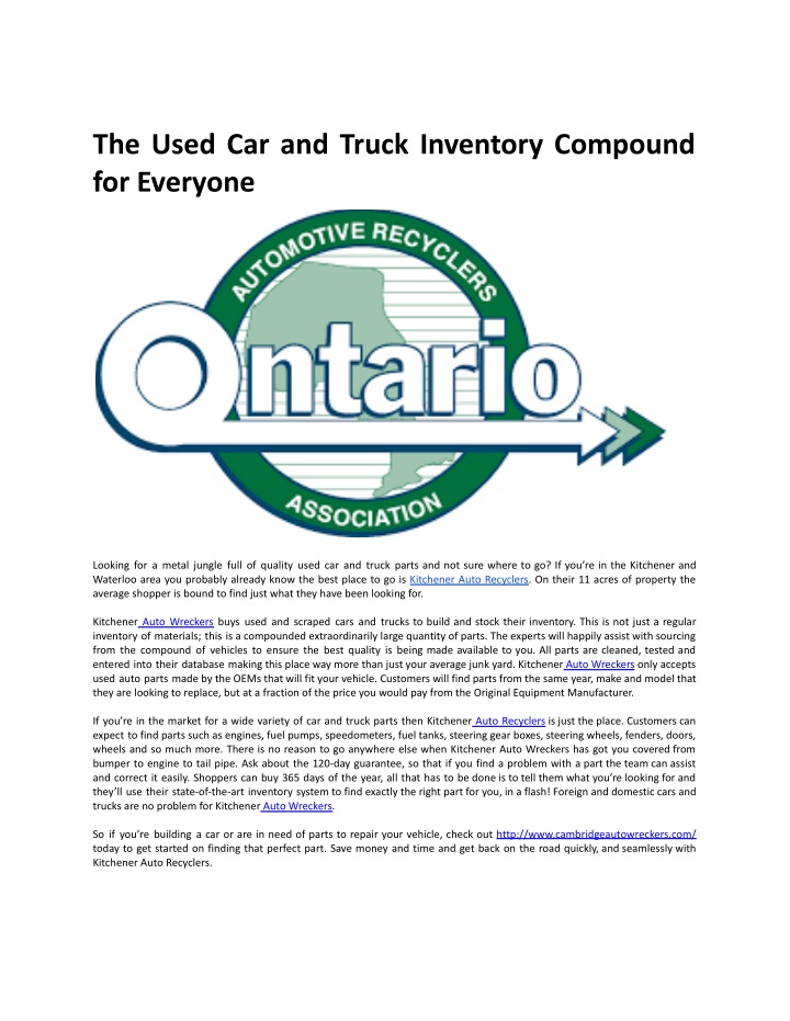 the used car and truck inventory compound