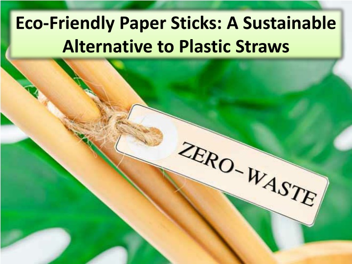 eco friendly paper sticks a sustainable alternative to plastic straws