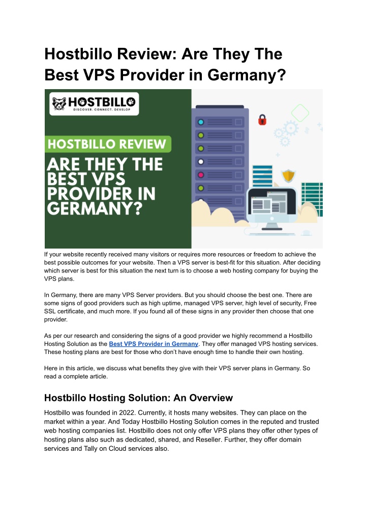 hostbillo review are they the best vps provider