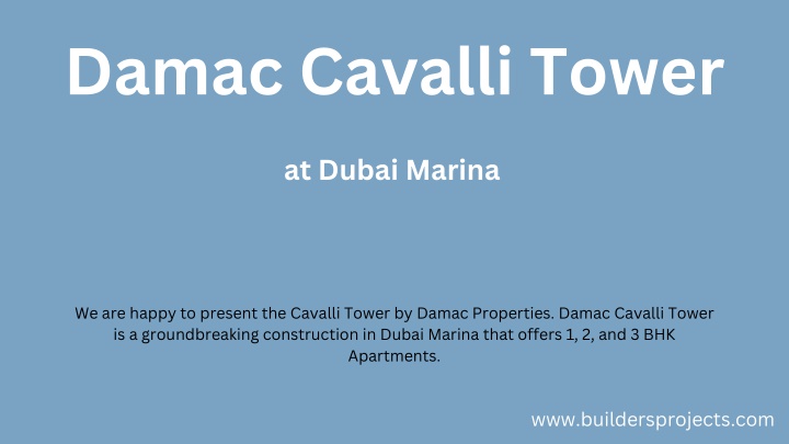 damac cavalli tower