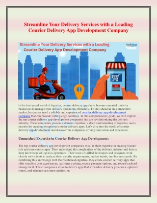 streamline your delivery services with a leading