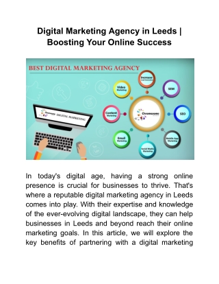 digital marketing agency in leeds boosting your