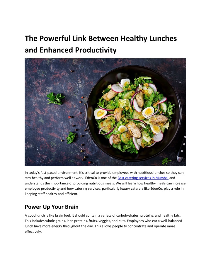 the powerful link between healthy lunches
