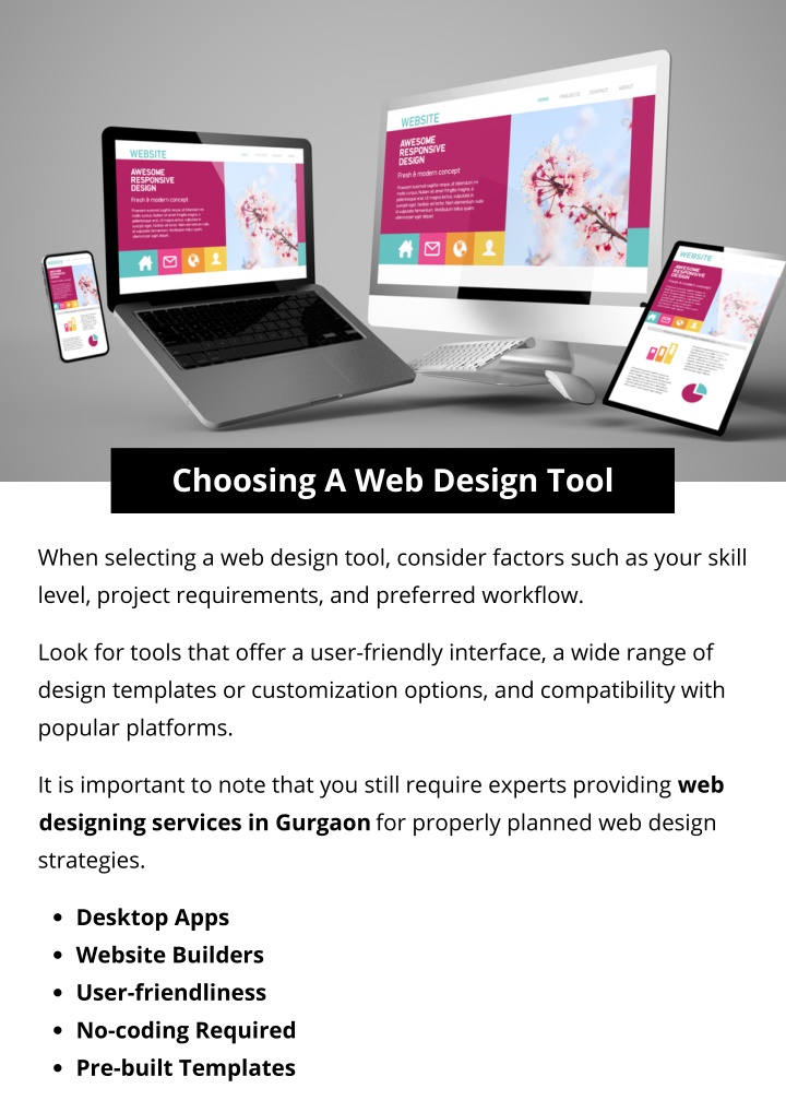 choosing a web design tool