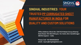 Singhal Industries: Your Trusted PP Corrugated Sheet Manufacturer in India
