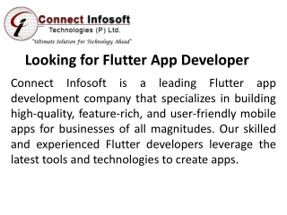 Looking for Flutter App Developer