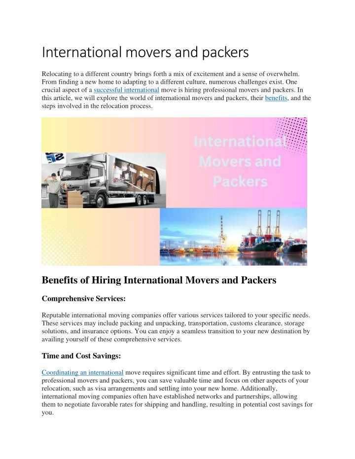 international movers and packers