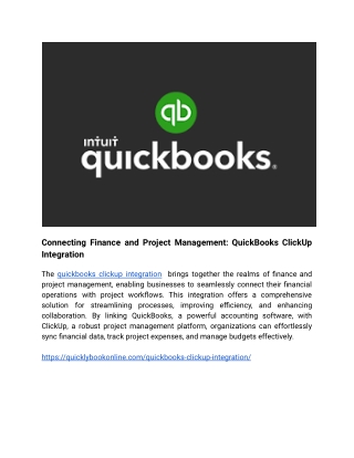 Connecting Finance and Project Management_ QuickBooks ClickUp Integration