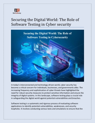securing the digital world the role of software