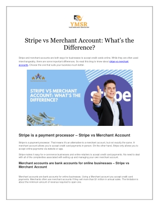 Stripe vs Merchant Account-What’s the Difference