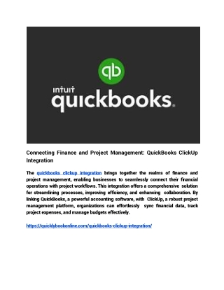 Connecting Finance and Project Management_ QuickBooks ClickUp Integration