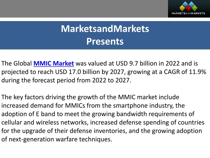 PPT - Monolithic Microwave IC Market: A $17.0 Billion Opportunity By ...