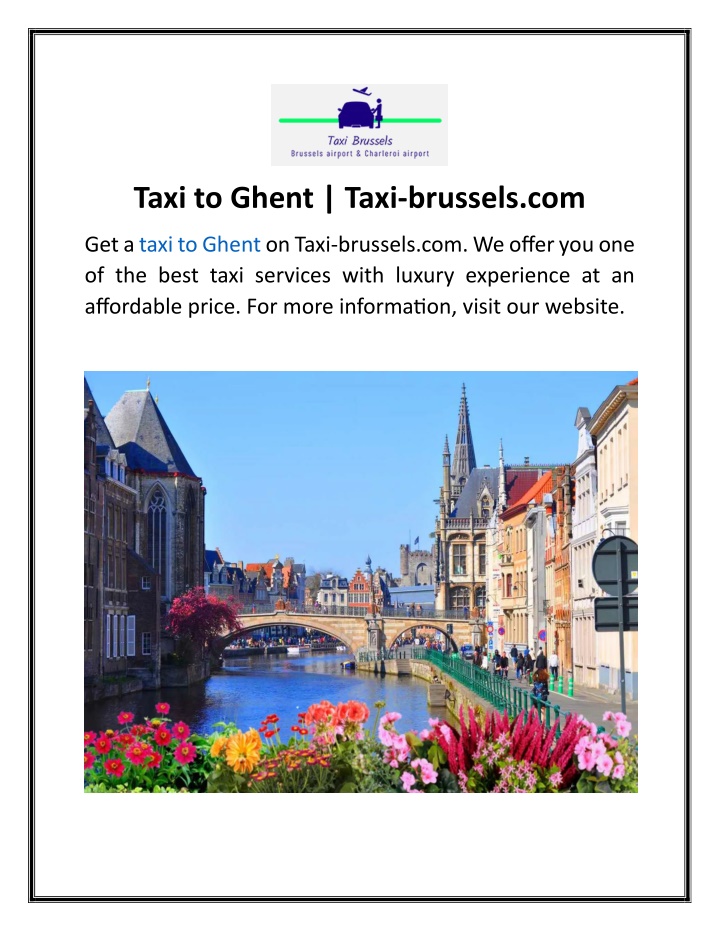 taxi to ghent taxi brussels com