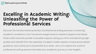 Unlocking Academic Success: The Power of Professional Writing Services