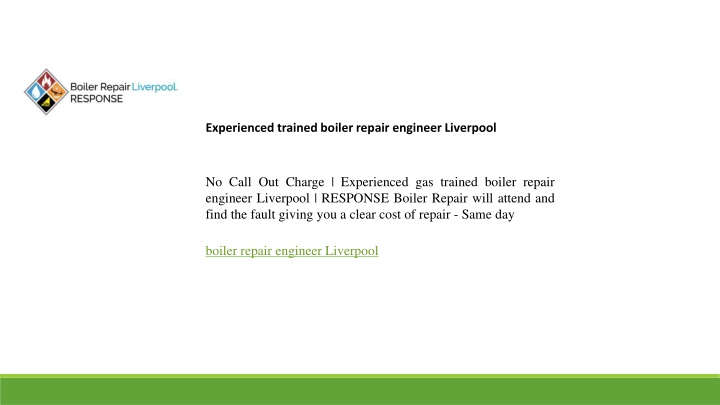 experienced trained boiler repair engineer
