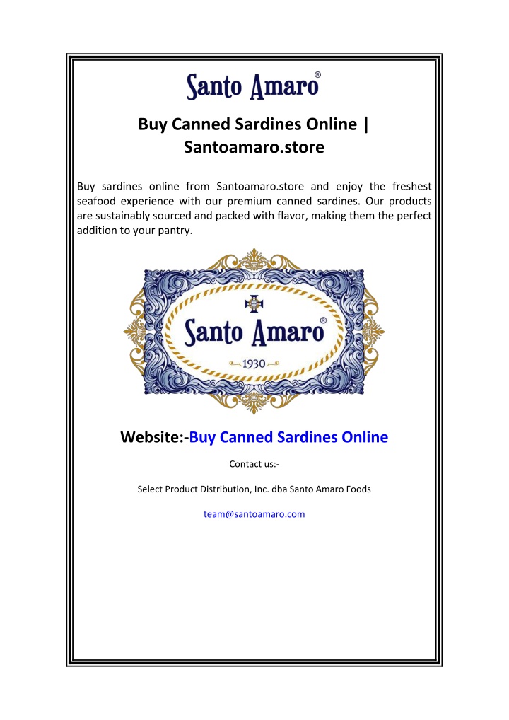 buy canned sardines online santoamaro store