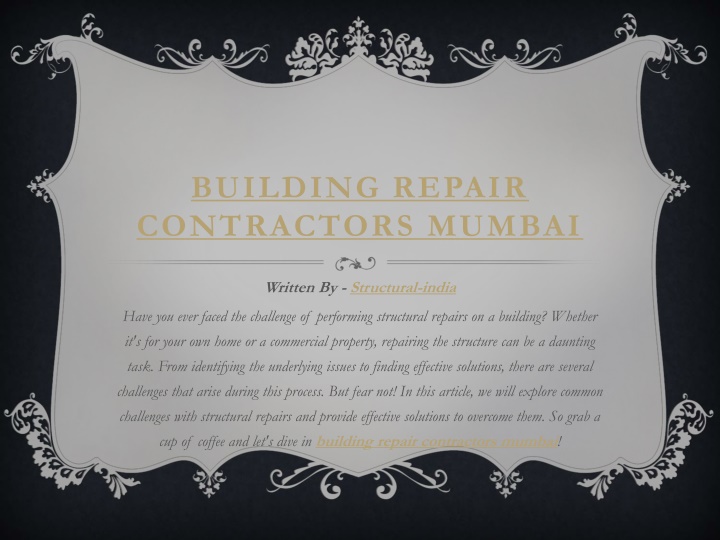 building repair contractors mumbai