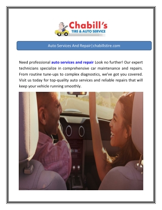 Auto Services And Repairchabillstire.com