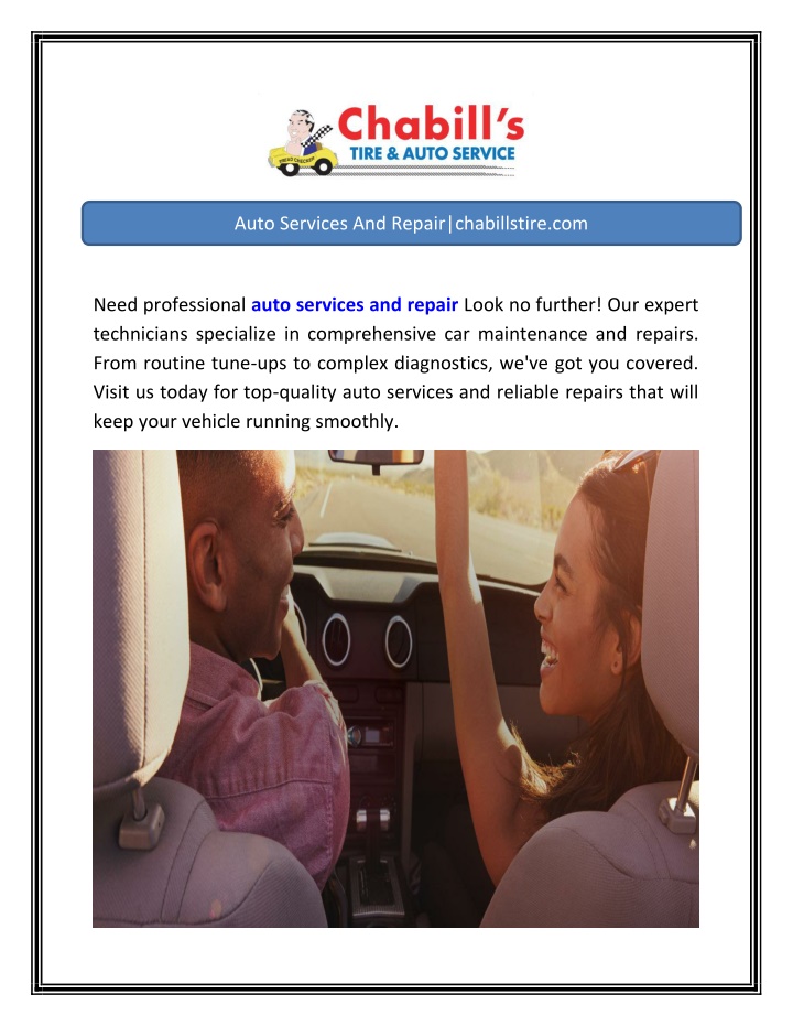 auto services and repair chabillstire com