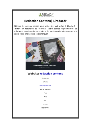 Redaction Contenu Llredac.fr