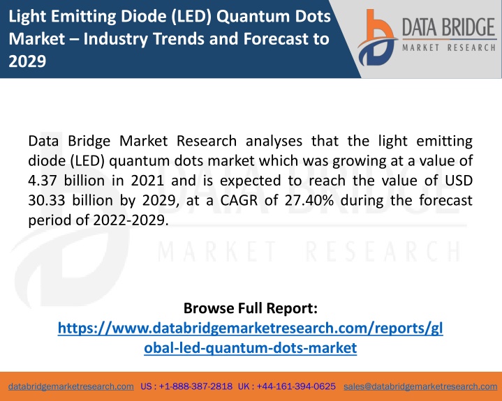 light emitting diode led quantum dots market