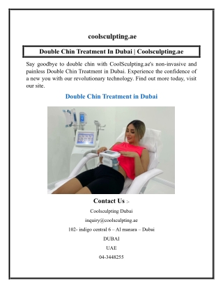 Double Chin Treatment In Dubai  Coolsculpting.ae