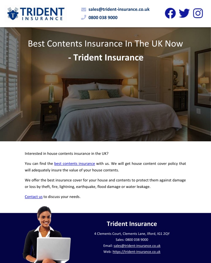 sales@trident insurance co uk