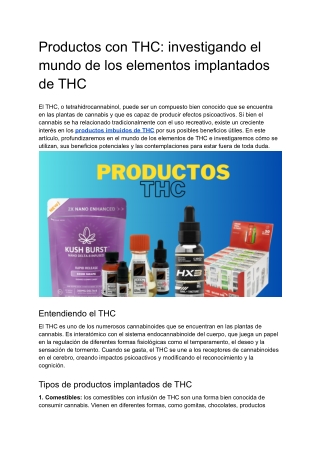 productos de THC