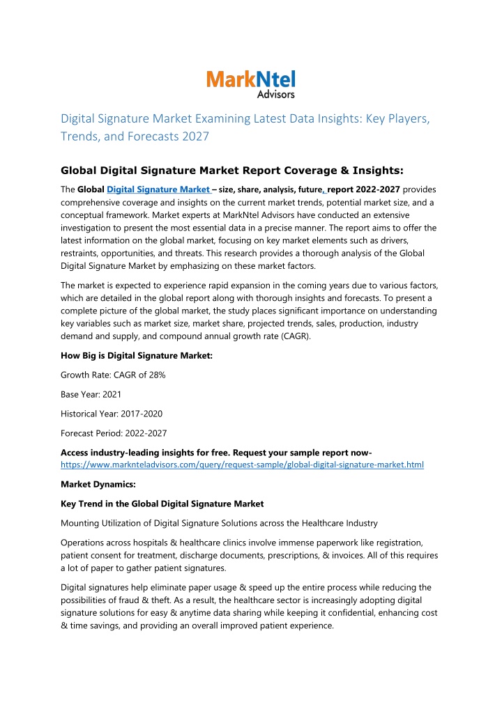 digital signature market examining latest data