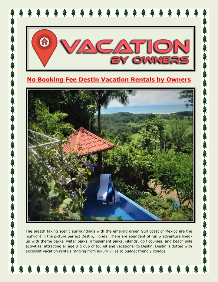 no booking fee destin vacation rentals by owners