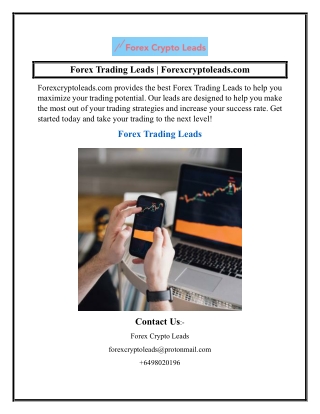 Forex Trading Leads  Forexcryptoleads.com
