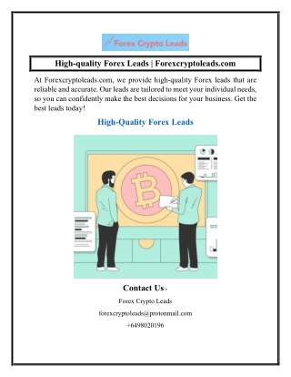 High-quality Forex Leads  Forexcryptoleads.com