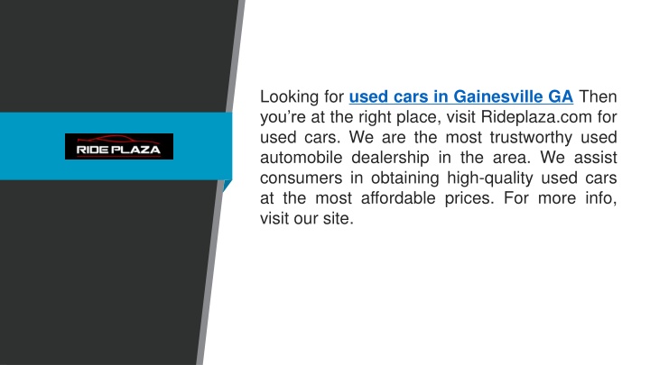 looking for used cars in gainesville ga then
