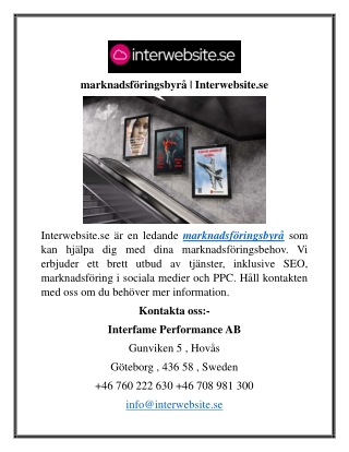 marknadsf ringsbyr interwebsite se