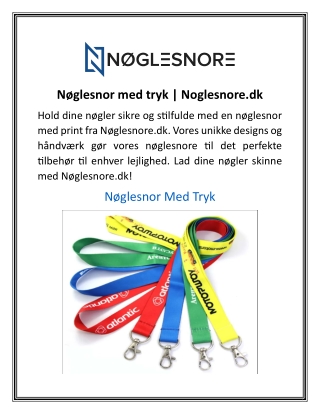 Nøglesnor med tryk Noglesnore.dk