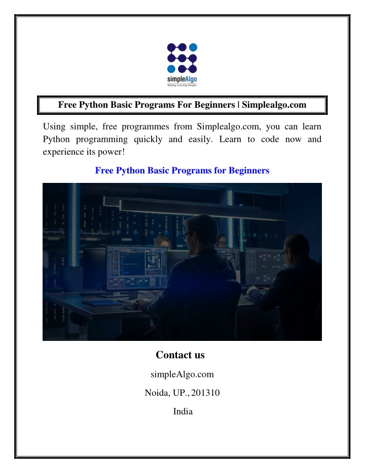 free python basic programs for beginners