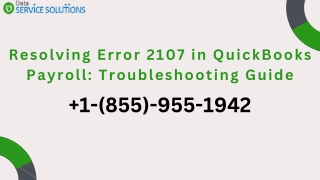 Resolving Error 2107 in QuickBooks Payroll: Troubleshooting Guide