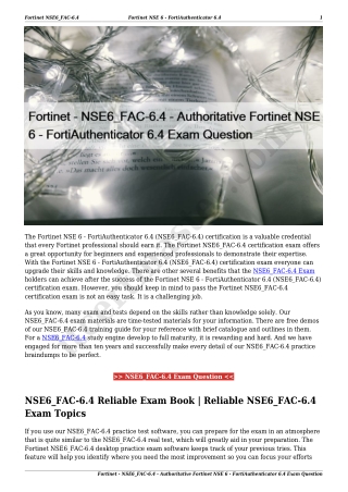 Fortinet - NSE6_FAC-6.4 - Authoritative Fortinet NSE 6 - FortiAuthenticator 6.4 Exam Question